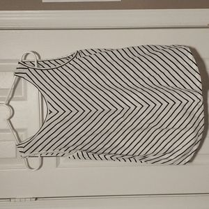 Loft Outlet black and white patterned tank top